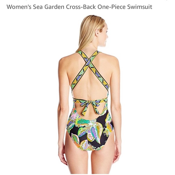 Trina Turk Cross-Back swimsuit, size 6 - Picture 3 of 3
